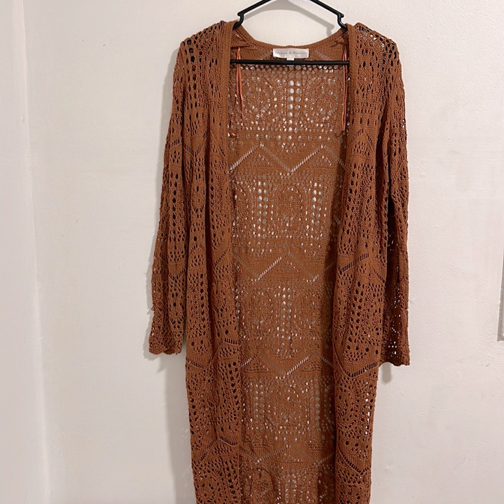Crochet Long Cardigan